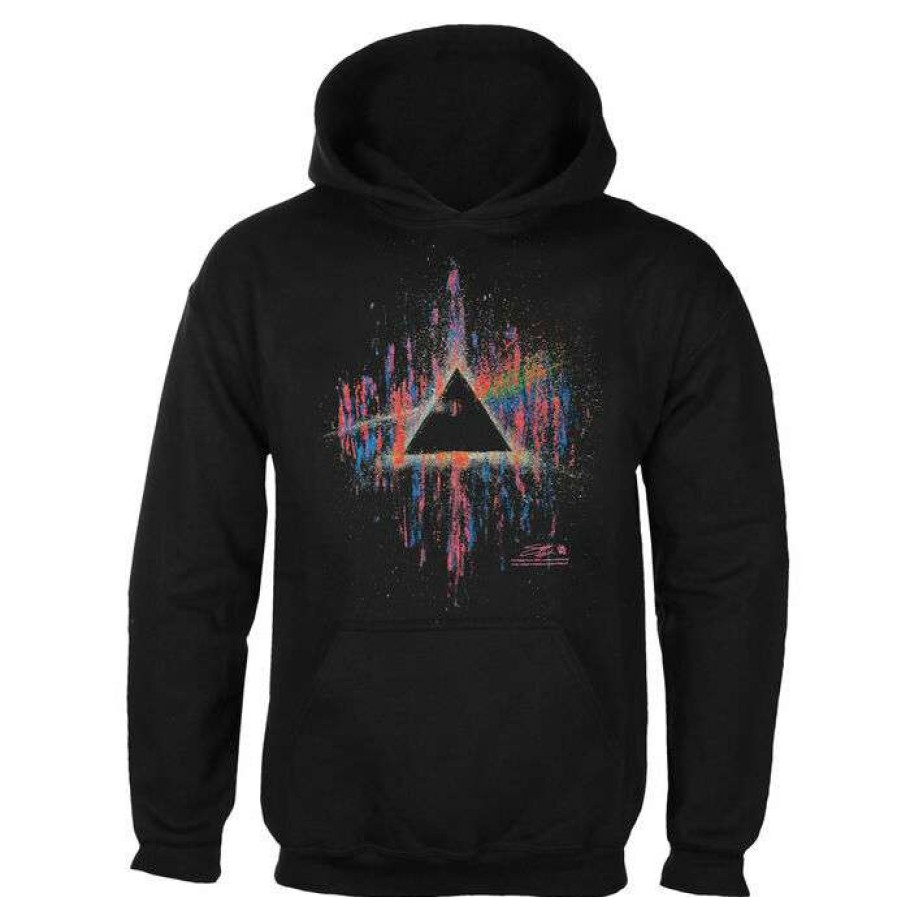 Hoodies * | Men'S Sweatshirt Pink Floyd Dsotm Pink Splatter Black Rock Off