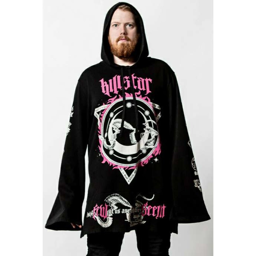 Hoodies * | Unisex Sweatshirt Killstar Meditation Longline Black