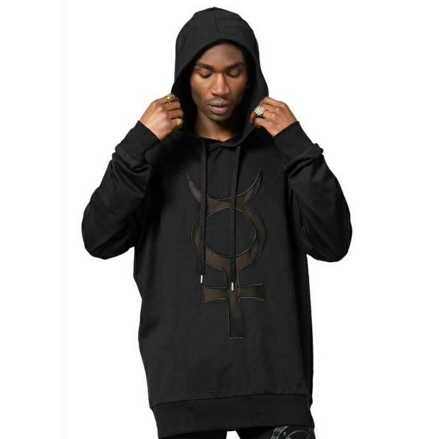 Hoodies * | Sweatshirt Unisex Killstar Mercury Rising Pull-Over Black