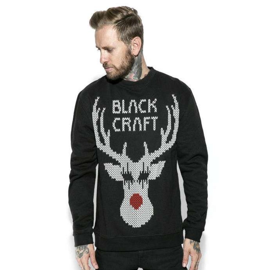 Sweatshirts * | Sweatshirt (No Hood) Men'S Black Metal Rudolph Black Craft