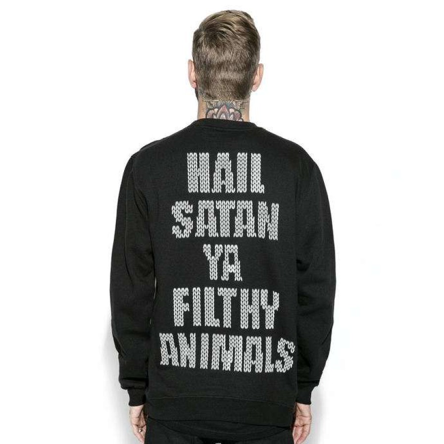 Sweatshirts * | Sweatshirt (No Hood) Men'S Black Metal Rudolph Black Craft