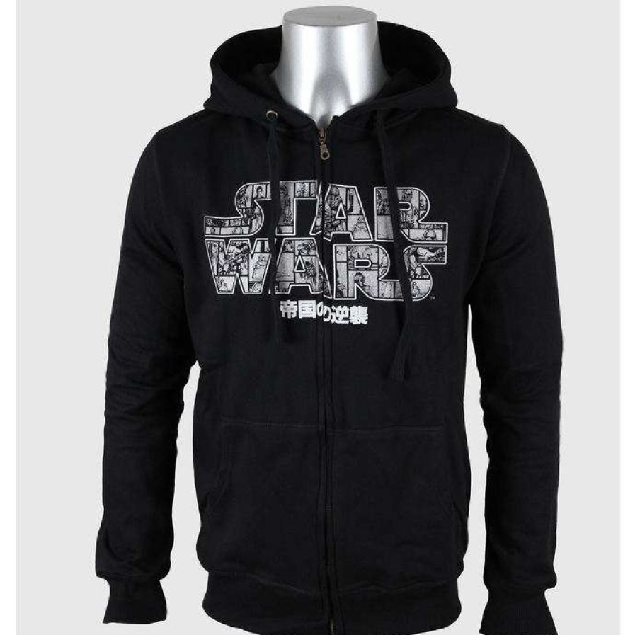 Zippered Hoodies * | Men'S Sweatshirt Star Wars Sweater Japan Black