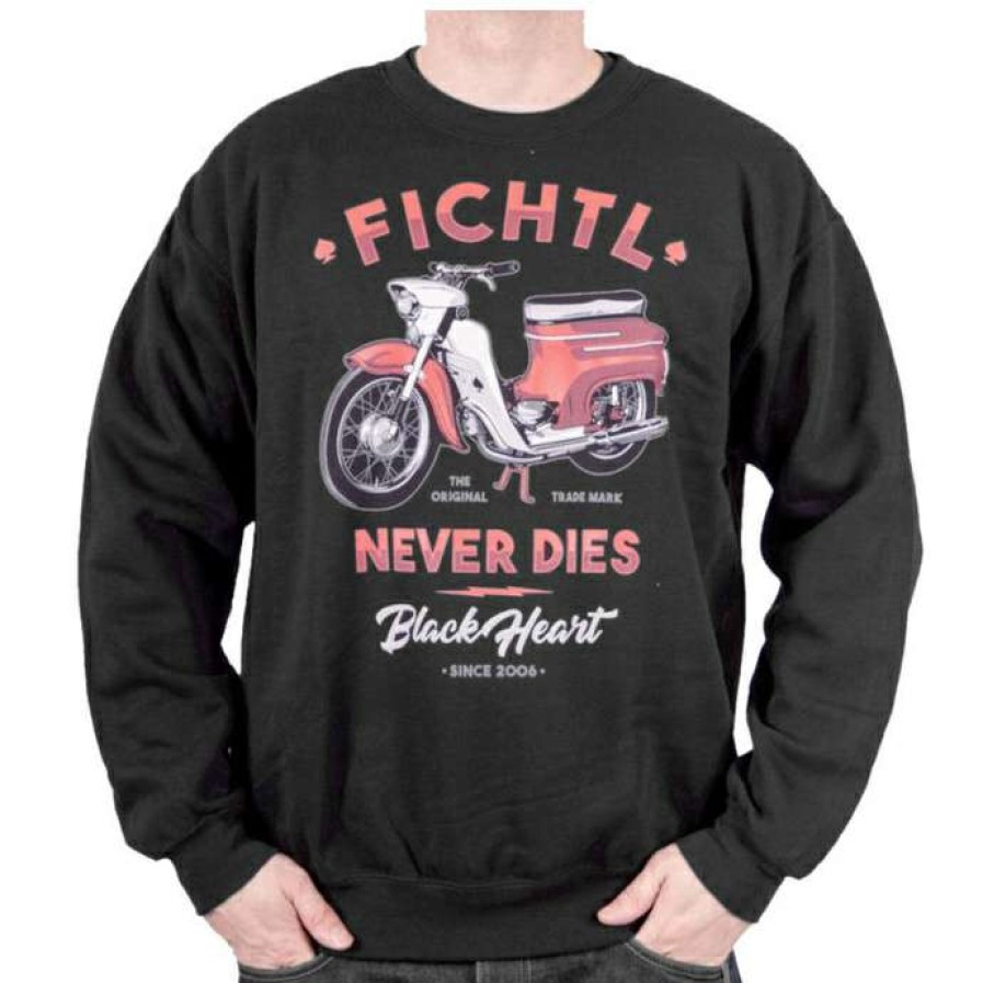 Sweatshirts * | Sweatshirt (No Hood) Men'S Fichtl Black Heart