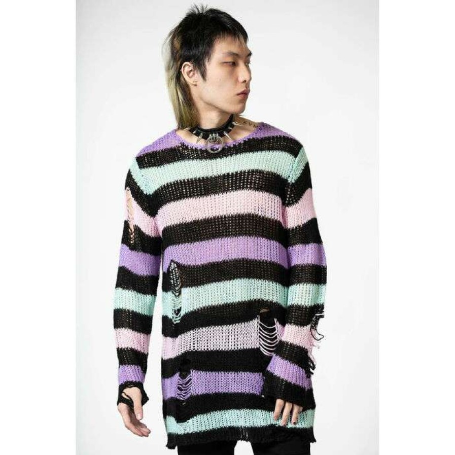 Sweaters * | Sweater Unisex Killstar Pastel Punk Knit Multi