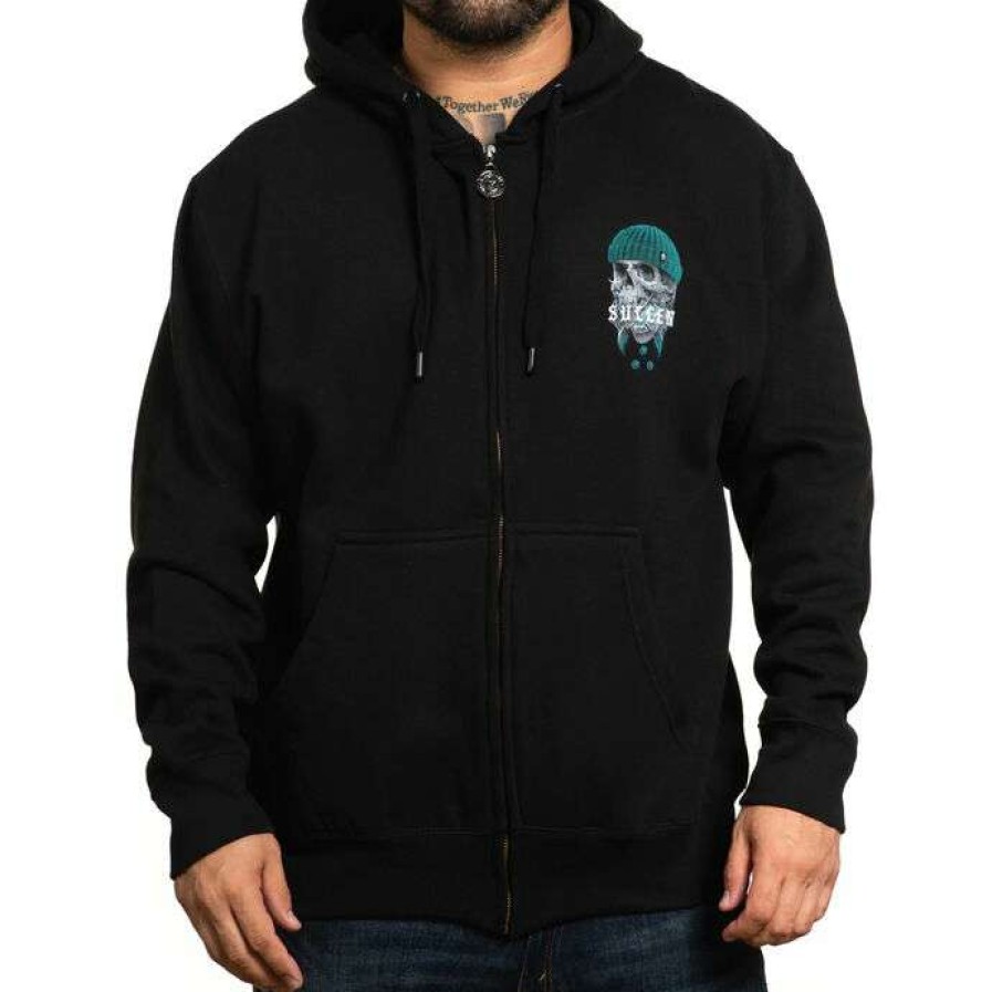 Zippered Hoodies * | Men'S Hoodie Sullen Blue Head Black