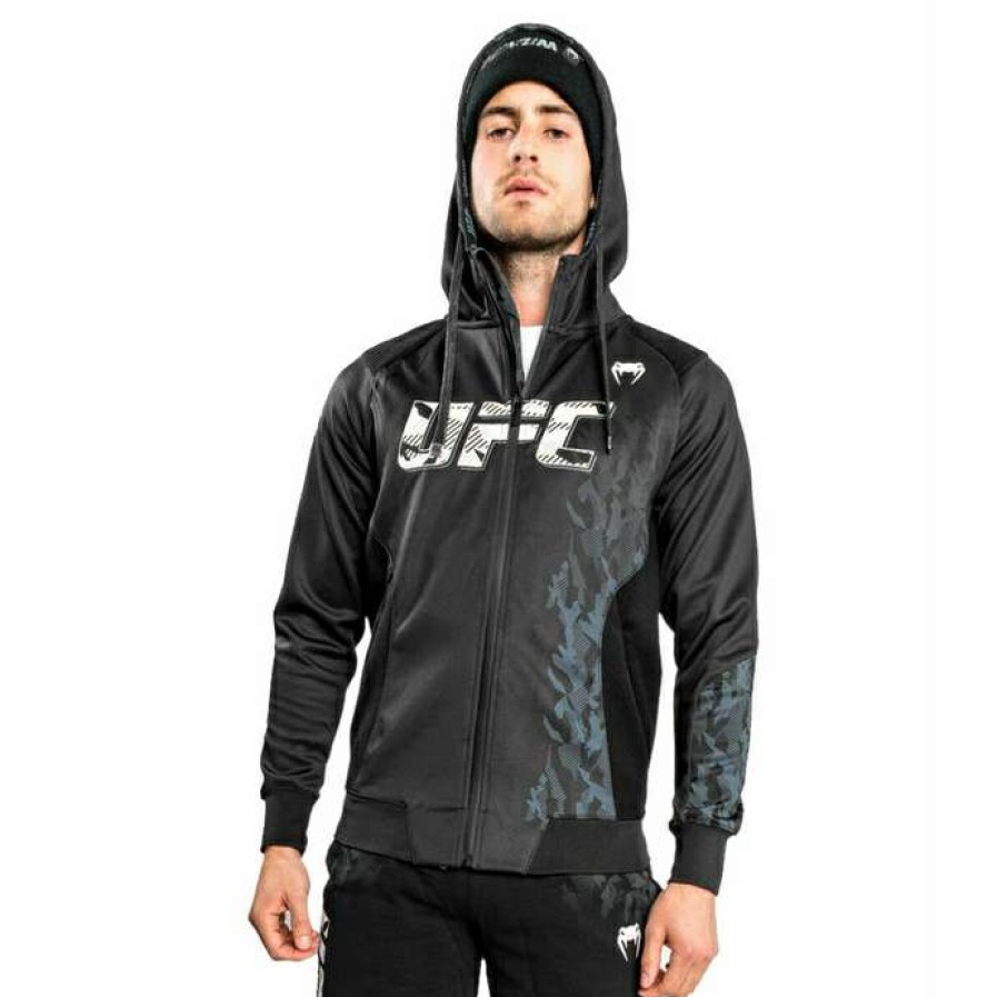 Zippered Hoodies * | Men'S Sweatshirt Ufc Venum Authentic Black