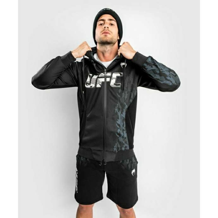 Zippered Hoodies * | Men'S Sweatshirt Ufc Venum Authentic Black