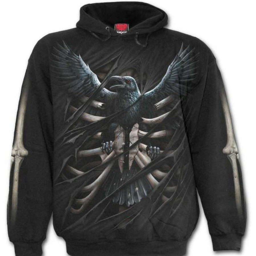 Hoodies * | Hoodie Men'S Raven Cage Spiral