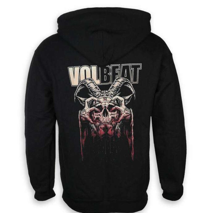 Hoodies * | Men'S Sweatshirt Volbeat Bleeding Crown Skull Rock Off