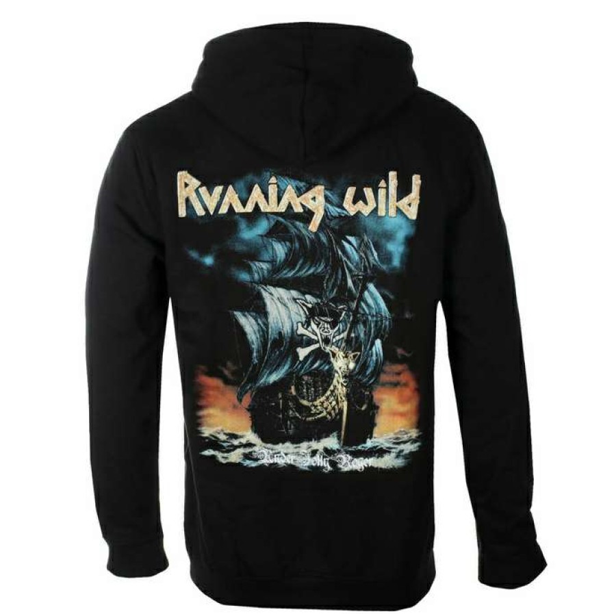 Hoodies * | Men'S Sweatshirt Running Wild Under Jolly Roger Plastic Head