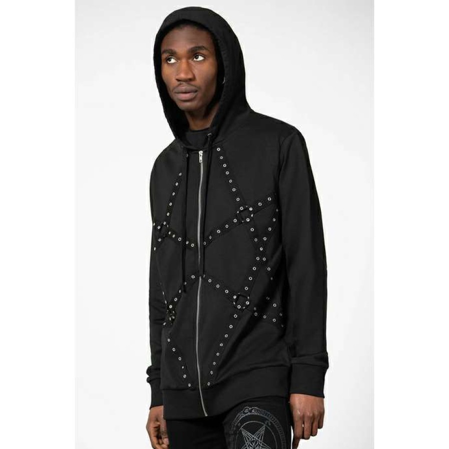 Zippered Hoodies * | Sweatshirt Unisex Killstar Deadlock Black