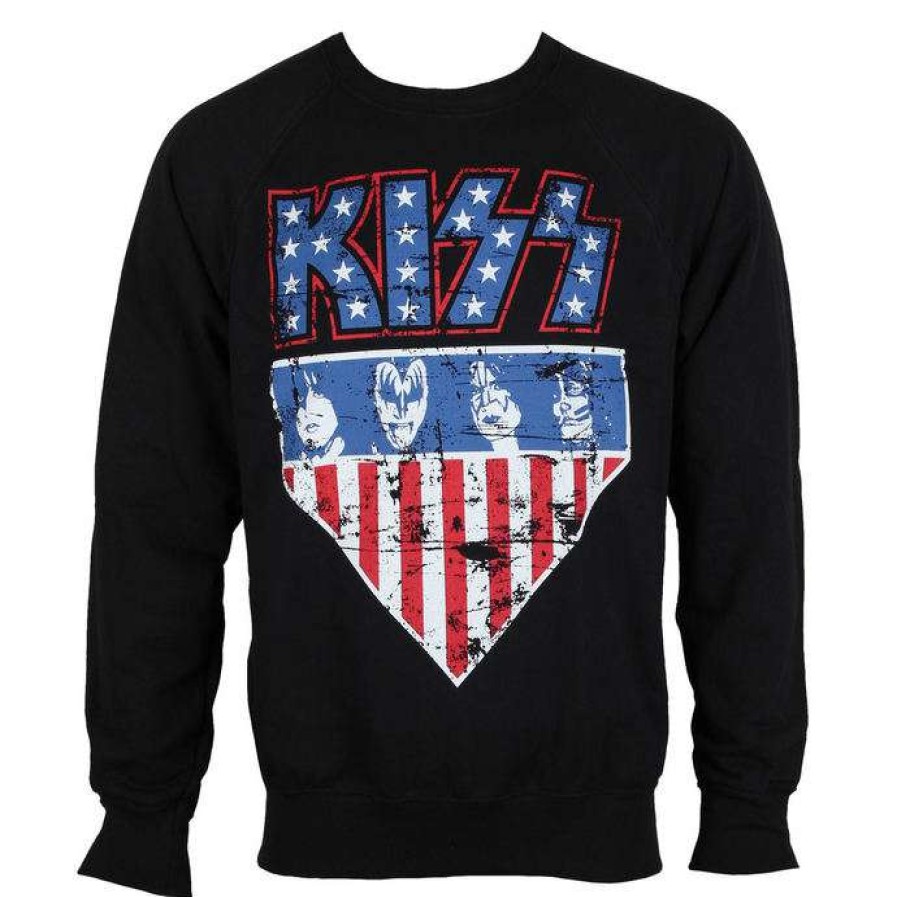 Sweatshirts * | Sweatshirt (No Hood) Men'S Kiss Stars & Stripes Hybris