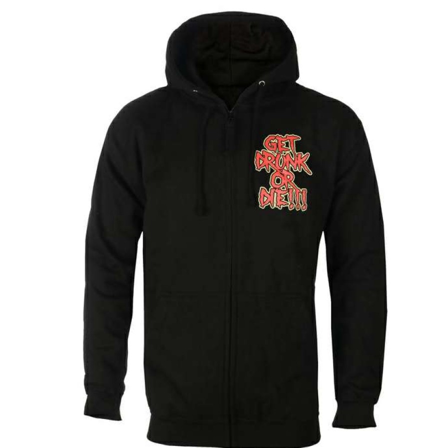 Zippered Hoodies * | Men'S Hoodie Alestorm Get Drunk Or Die Plastic Head