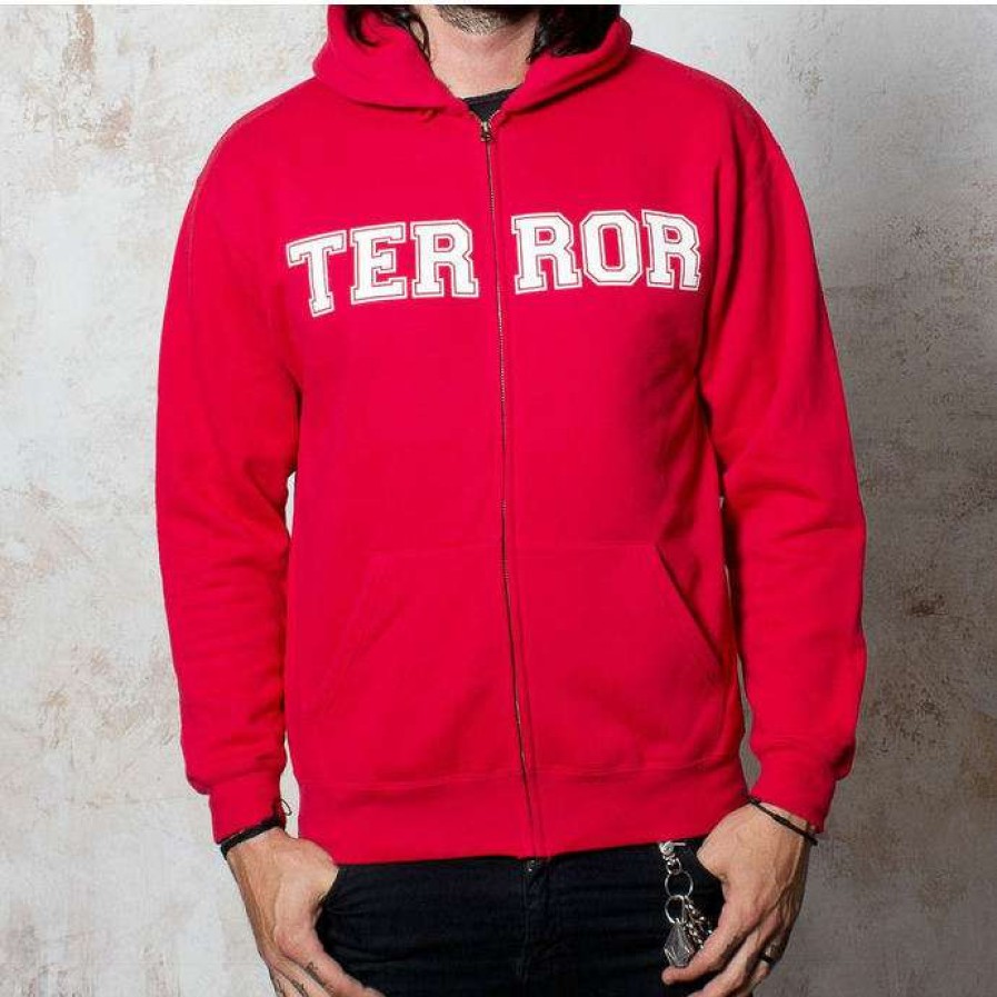 Zippered Hoodies * | Men'S Sweatshirt Terror Bigt Red Bu Cky Neer