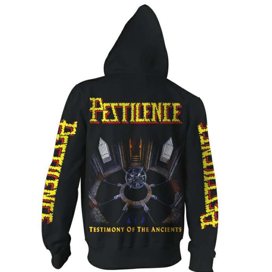 Zippered Hoodies * | Men'S Sweatshirt Pestilence Testimony Art Worx